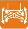 Symbol Querwellen-Achse (0°)