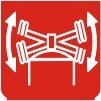 Symbol Querwellen-Achse (180°)