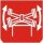 Symbol Querwellen-Achse (180°)