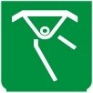 Symbol Rechter Aufenthalt (180°)