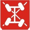 Symbol Richtungsabhängige Räder: AUS (0°)