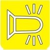Symbol Rotierende Bake (90°)