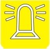 Symbol Rundumkennleuchte gelb (0°)