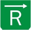 Symbol Rückwärtsgang (0°)