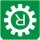 Symbol Rückwärtsgang (180°)