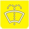 Symbol Scheibenwaschanlage für die Frontscheibe (0°)