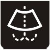 Symbol Scheibenwaschanlage für die Frontscheibe (180°)
