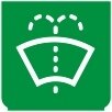 Symbol Scheibenwaschanlage für die Frontscheibe (0°)