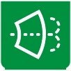 Symbol Scheibenwaschanlage für die Frontscheibe (90°)