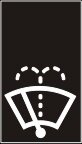 Symbol Scheibenwischer + Scheibenwaschanlage vorne (0°)