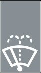 Symbol Scheibenwischer + Scheibenwaschanlage vorne (0°)