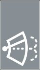 Symbol Scheibenwischer + Scheibenwaschanlage vorne (90°)
