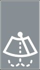 Symbol Scheibenwischer + Scheibenwaschanlage vorne (180°)