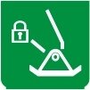 Symbol Schloss für rechten Steg (0°)