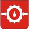 Symbol Schmierung des Getriebes (0°)
