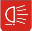 Symbol Serviceleuchten (hinten) (0°)