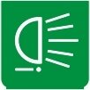 Symbol Serviceleuchten (hinten) (0°)