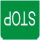 Symbol STOP (180°)