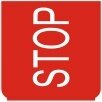 Symbol STOP (270°)