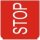 Symbol STOP (270°)