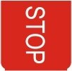 Symbol STOP (90°)