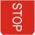 Symbol STOP (90°)