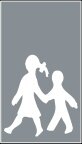 Symbol Transport von Kindern (0°)