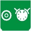 Symbol Verzögerungsbremse (0°)