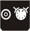 Symbol Verzögerungsbremse (0°)