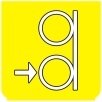 Symbol Vorderachse: unten (270°)