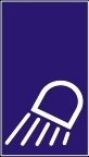 Symbol Vordere Arbeitsleuchte (0°)
