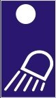 Symbol Vordere Arbeitsleuchte (0°)