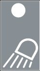 Symbol Vordere Arbeitsleuchte (0°)