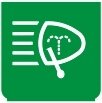 Symbol Waschen + Wischen der Lichter (0°)
