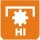 Symbol Zapfwelle / PTO: hoch (0°)