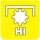 Symbol Zapfwelle / PTO: hoch (0°)