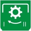 Symbol Zapfwelle / PTO: langsam (0°)