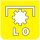 Symbol Zapfwelle / PTO: niedrig (0°)