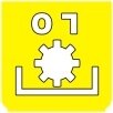 Symbol Zapfwelle / PTO: niedrig (180°)