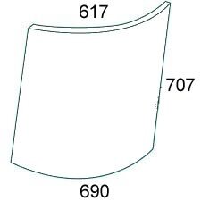 Türscheibe oben links